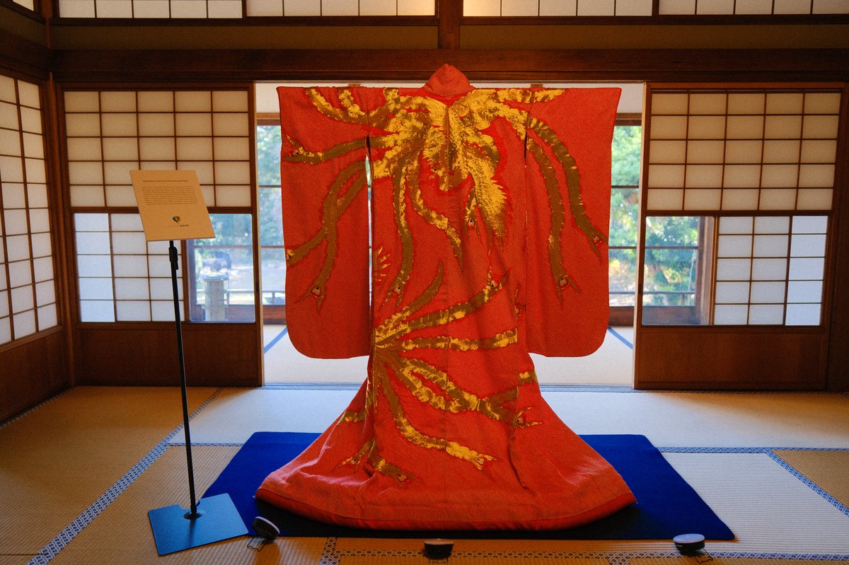 Red Uchikake with Gold Phoenix